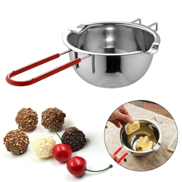 , Kit de Fabricación de , Cuenco para Cocina, Caldera, Ol para Jabón, Ol para Fundir Chocol , rojo Mango rojo BLESIY Sartén para derretir chocolate