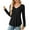 Black, variant on Fancyglim Womens Tunic Top Casual Long Sleeve Shirts V Neck Aline Blouse White XL