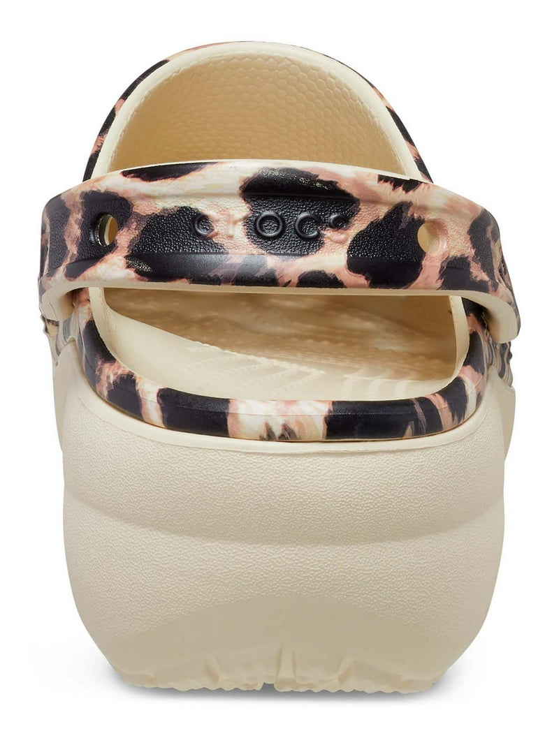 Crocs women's Classic Platform Animal Remix Clog - Leopard