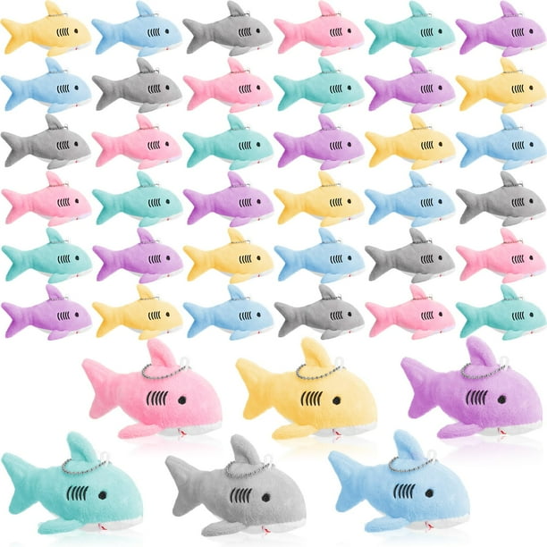 Llavero de felpa Shark Ecation, 36 unidades, para regalos de fiesta infantil