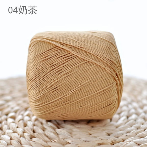 Namzi 80g Multicolor Crochet Thread Premium Cotton Thread for Detailed Handwork, Versatile Threadart Crochet Supplies,Khaki