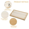thumbnail image 4 of Unique Bargains Bamboo Wood Earrings Tray Stackable Storage Jewelry Tray Showcase Display Organizer for Earrings Beige, 4 of 8