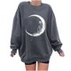thumbnail image 2 of Pntutb - Sudadera de forro polar de manga larga con cuello redondo y estampado de calavera para mujer Pntutb Pntutb-5281, 2 of 5