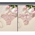 thumbnail image 5 of Hduncf Womens Trendy Underwear Lace Bow Thongs Lingerie Breathable Brief Cheeky Ladies Underwear Panties Beige XL, 5 of 8
