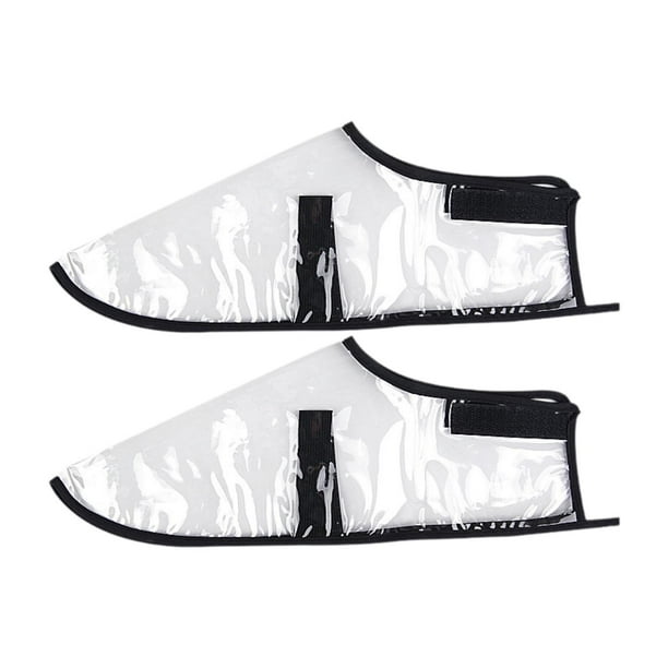 1 par de fundas para zapatos de barbero, impermeables, a prueba de lluvia y polvo, transparentes, protectoras para zapatos. 34 a 37