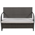thumbnail image 6 of Euroco 2-in-1 Convertible Picnic Upholstered Bench Table,57.1" Outdoor Loveseat,Portable Picnic Table Couch,Convertible To 4 Seats&1 Table,For Garden,Lawn,Backyard,Porch,Patio, 6 of 8