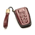thumbnail image 2 of Vitodeco Superior Leather Key Fob Case Compatible for Toyota Rav4, Camry, Prius, Highlander, CH-R, Avalon, Toyota 86, Mirai (4-Button, Tocora Red), 2 of 6