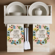Easter Kitchen Towels Set Cotton Easter Dish Towels Easter Hand Towels 15 x 26 2 Pack