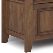 Trent Home 48 Transitional Solid Wood Entryway Storage Bench in Brown