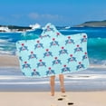 thumbnail image 6 of joogoo Shark and Hearts Kids Hooded Beach Towel Baby Bath Towel 23.5"x50", 6 of 7