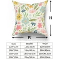 thumbnail image 6 of Spring Floral Pillow Covers 20x20 Set of 2 Cute Watercolor Yellow Pink Blue Flower Leaf Print Decorative Throw Pillows Spring Rustic Farmhouse Cushion Case Decor for Couch Sofa Bed, 6 of 6