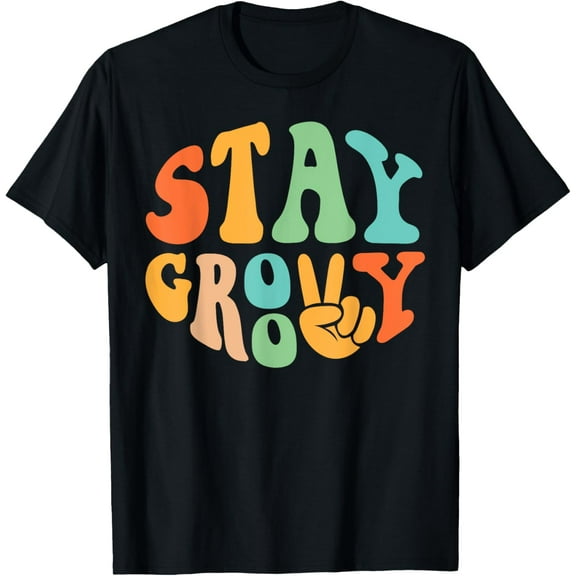 Stay Groovy Hippie Peace Sign Retro 60s 70s Men Women T-Shirt
