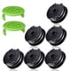 thumbnail image 1 of 8 cuerdas dobles para malezas compatibles con cortadoras de hilo Greenworks 2101602, 2101602A, STBA40B210, BST4000, cuerda de repuesto de 0,065 pulgadas (2900719) y cubierta de tapa de carrete (6, 1 of 7
