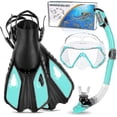 thumbnail image 1 of Snorkel Set Adults, 3 Piece Diving Set With Flippers, Mask And Snorkel Set For Men And Womensebneei, 1 of 4