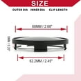 thumbnail image 4 of Universal Car Wheel Center Hub Cap Rim Cover Hub Caps Snap-in Plastic 68mm 2.68" OD Matte Black, 4 of 6