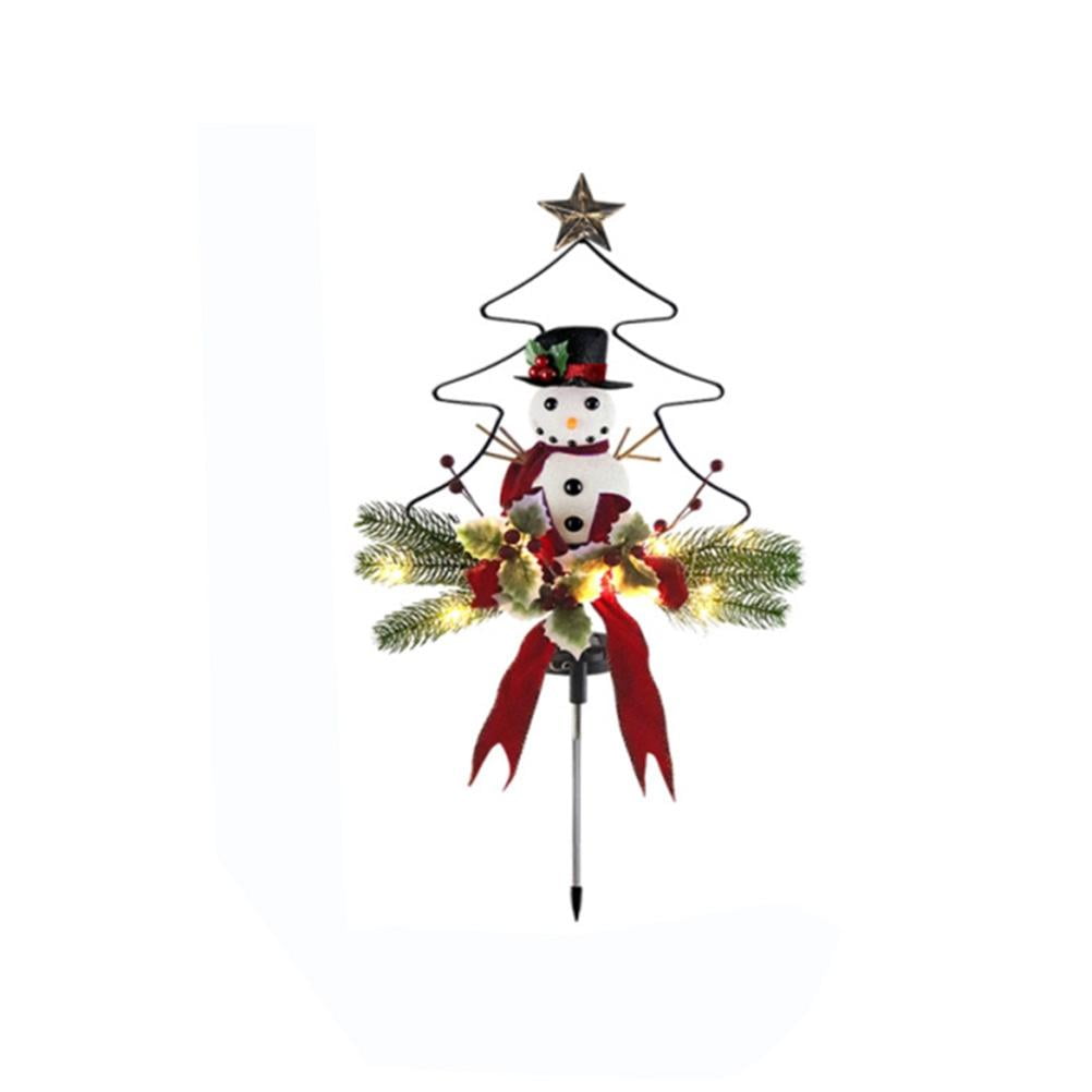 LED Solar Christmas Lawn Lamp Waterproof Christmas Tree Snowman Ground