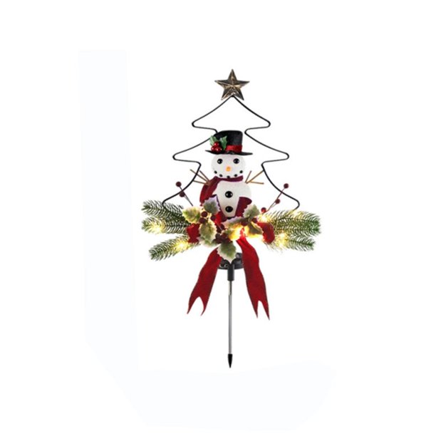 Lámpara Led Solar Para Césped De Navidad, Impermeable, Árbol De Navidad, Muñeco De Nieve, Luz De Estaca De Tierra, Decoración Navideña Para Vacaciones Y Fiestas Kearding HA038848-00