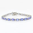 thumbnail image 3 of Tanzanite tennis Bracelet, 925 Sterling Silver, Tennis Bracelet, December Birthstone, Tanzanite Jewelry, Anniversary Gift, Gift For Her, 3 of 5