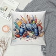 thumbnail image 2 of GOSMITH Just One More Game Square Throw Pillow Case Computer Games Doodles Cushion Cover for Game Boys Bedroom Playroom, 2 of 5