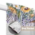 thumbnail image 4 of Watercolor Floral Swag Curtains for Kitchen/Bedroom/Living Room, Spring Daisy Sunflowers Wisteria Hummingbird Scalloped Curtains 63 Inch Long, Window Swag Topper Curtains Valances 2 Panels 36"x63", 4 of 8