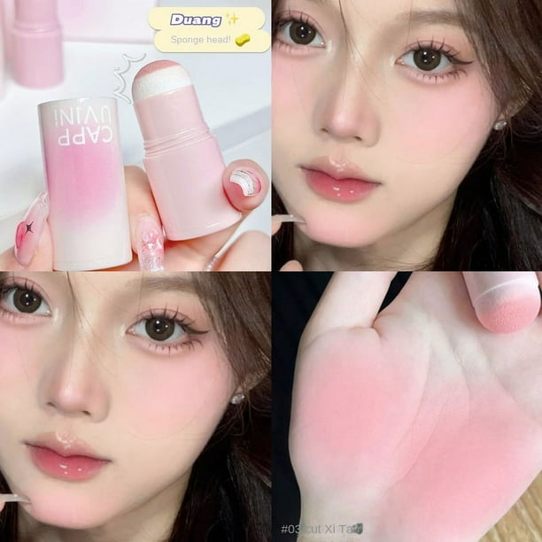Cappuvini Blush Stick Monochrome Rouge Mate Maquillajes De Baja Saturación Estudiante Principiante Cosméticos Coreanos