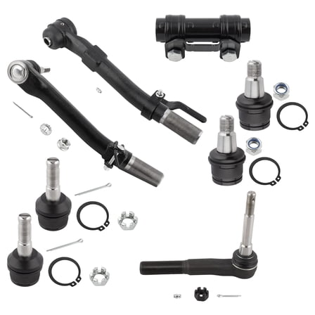 BOXI (Set of 8) Front Tie rods Ball Joints Fit for Ford F-250 F-350 Super Duty 2005-2019 / for Ford F-450 Super Duty 2005-2010 | All 4WD / 4x4 Models | DS300008 ES3420S ES80755 ES80754 K8607T K80026