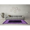 thumbnail image 3 of Ahgly Company Indoor Round Abstract Purple Modern Area Rugs, 5' Round, 3 of 4