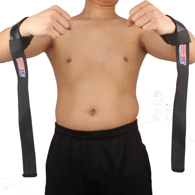 Antideslizante Gimnasio Entrenamiento en hogar Fitness Levantamiento de Pesas Negro Correa de Muñeca Levantamiento de Pesas Wrap Belts POR PAR Macarena NUEVA correa de muñeca para levantamiento de pesas