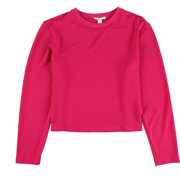 bar III Womens Cropped Sweatshirt, Pink, Large