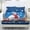 Christmas Blue Goose Snowflake, variant on KEIAHUAN Fall Bow 3 Pcs Fitted Sheet Set with 2 Pillowcases, Argyle Bedding Set, Breathable, All Seasons, Soft, Stretchy Deep Pocket, Anti-Slip, Machine Washable, No Fading, Guest Room, King