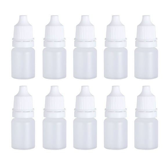 ACDANC 30Pcs Plastic Squeezable Dropper Bottle White for Medical Supplies