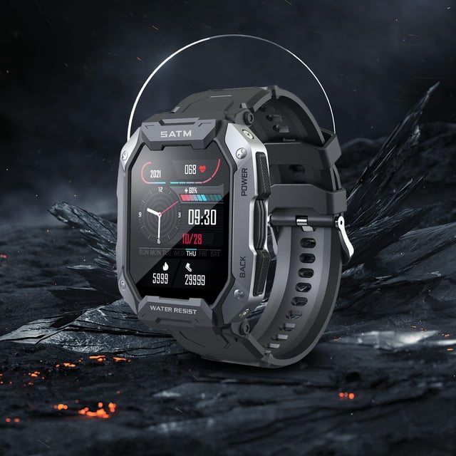 Wzzjkit 1.71 Inch Clear Color Screen Metal Case Bluetooth Call Sports Outdoor Large Capacity Battery Smartwatch