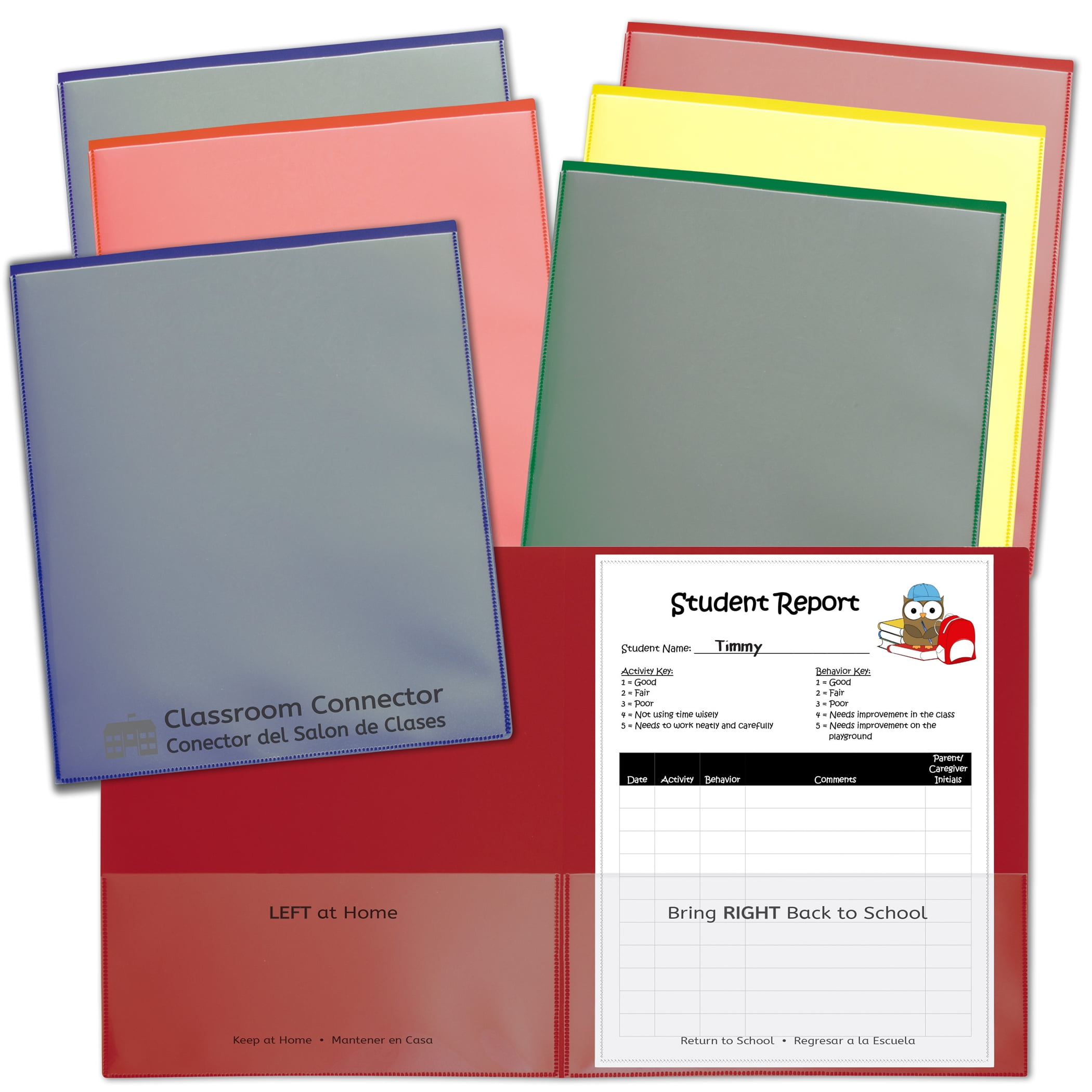 C-Line Classroom Connector School-To-Home Folders, Orange, Box of 25