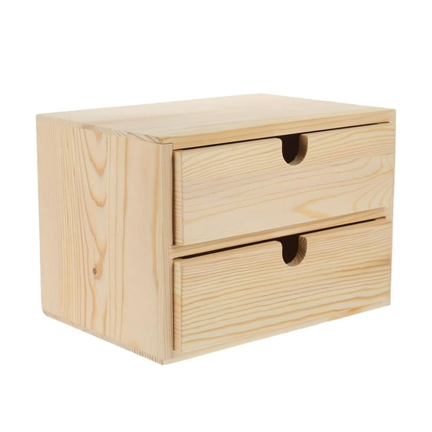 Organizador de maquillaje con cajón de madera, joyero, caja de almacenamiento de cosméticos, organizador de accesorios, adecuado para el hogar, la ofi