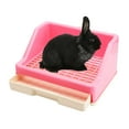 thumbnail image 6 of Rabbit Toilet with Drawer, Cage Box Potty Trainer Corner Litter Bedding Box Pet Pan for Small Animals Chinchilla Ferret - Pink, 6 of 8