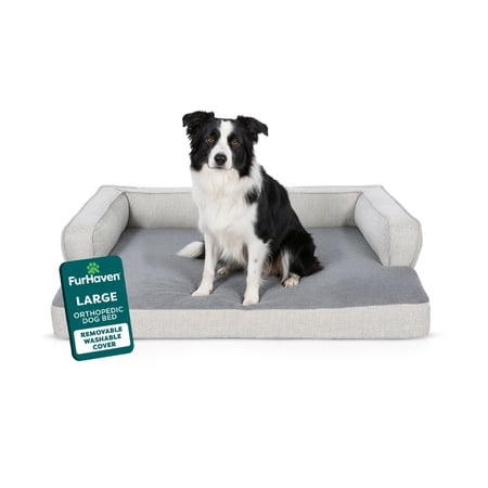 FurHaven Comfy Couch, Large, Gray