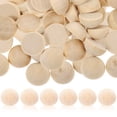thumbnail image 1 of Miangastore 100 Pcs Demi-Perles Rondes en Bois Non Finies pour Bricolage, 1 of 9