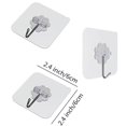 thumbnail image 3 of Heavy-Duty Adhesive Wall Hooks, 24 Pack, Transparent, WaterProof for Kitchen, Home, Bathroom, Outdoor, 3 of 10