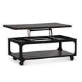 thumbnail image 1 of Bowery Hill Lift Top Wood Coffee Table with Casters, Rustic Distressed Tobacco, 1 of 8