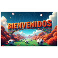 thumbnail image 1 of Heart Shaped Neon Banner with Gears Design Bienvenidos Lettering Background Backdrop Party Decorations for Welcome Events Gatherings Celebrations Photo Shoots, 1 of 4