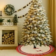 thumbnail image 6 of Luoshdecor Christmas Tree Skirt,Large Christmas Tree Party Mat with Plaid Ruffle Trim Skirt,for Holiday Family Winter Home Decorations 39.7 in, 6 of 6