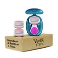 thumbnail image 2 of Gillette Venus Mini On The Go Women's Razor Handle with 3 ComfortGlide White Tea Scent Blade Refills + 1 Travel Case, 2 of 8