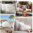 thumbnail image 4 of Outdoor Pillow Covers Spring Watercolor Floral Art Waterproof Pillow Cases 24x24 Set of 2, He Is Risen Throw Pillow Cover Pillowcase for Patio Balcony Couch Garden, 4 of 9