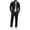 Black, variant on Miqool Mens 2 Piece Corduroy Outfits Lapel Button Up Shirt Elastic Waist Long Pants Matching Set Casual Shirt and Pants Set S‑3XL