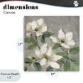 thumbnail image 4 of Stupell Industries Farmhouse Ivory Magnolias on Grey Canvas Art, 17 x 17, by Sally Swatland, 4 of 8