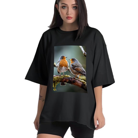 Plus Size Shirt for Women Black Tops for Women Short Sleeves Shirt for Women Bird1 T Shirt Crewneck Shirt for Women XS