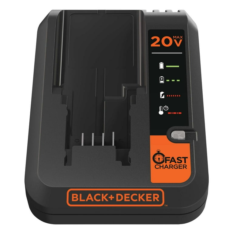 BLACK DECKER 12 Volt and 20 Volt Lithium-Ion Battery Fast Charger,  BDCAC202B 