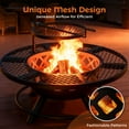 thumbnail image 5 of BALI OUTDOORS 40 inch Fire Pit with Poker, Wood Burning Fire Pit Patio for Outside with Grill, 5 of 9