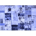 thumbnail image 1 of Ahgly Company Machine Washable Indoor Rectangle Patchwork Blue Transitional Area Rugs, 4' x 6', 1 of 4