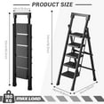 thumbnail image 3 of BREENHILL Step Ladder, Folding 5 Step Stool with 2 in 1 Handrail Wider Pedal, Portable Lightweight Ladder for Home Kitchen Office 396lbs Max Loader, 3 of 8